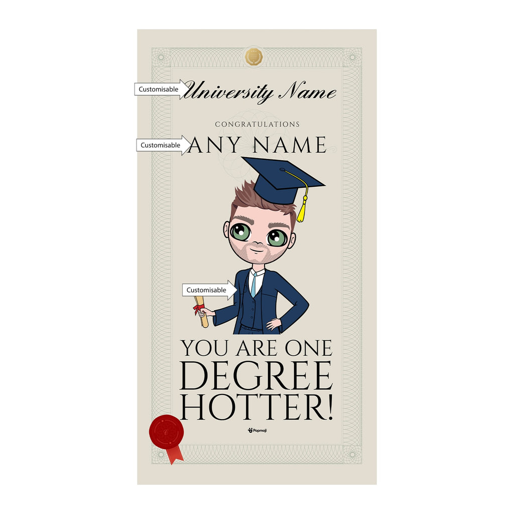 MrCB Graduation One Degree Hotter Beach Towel