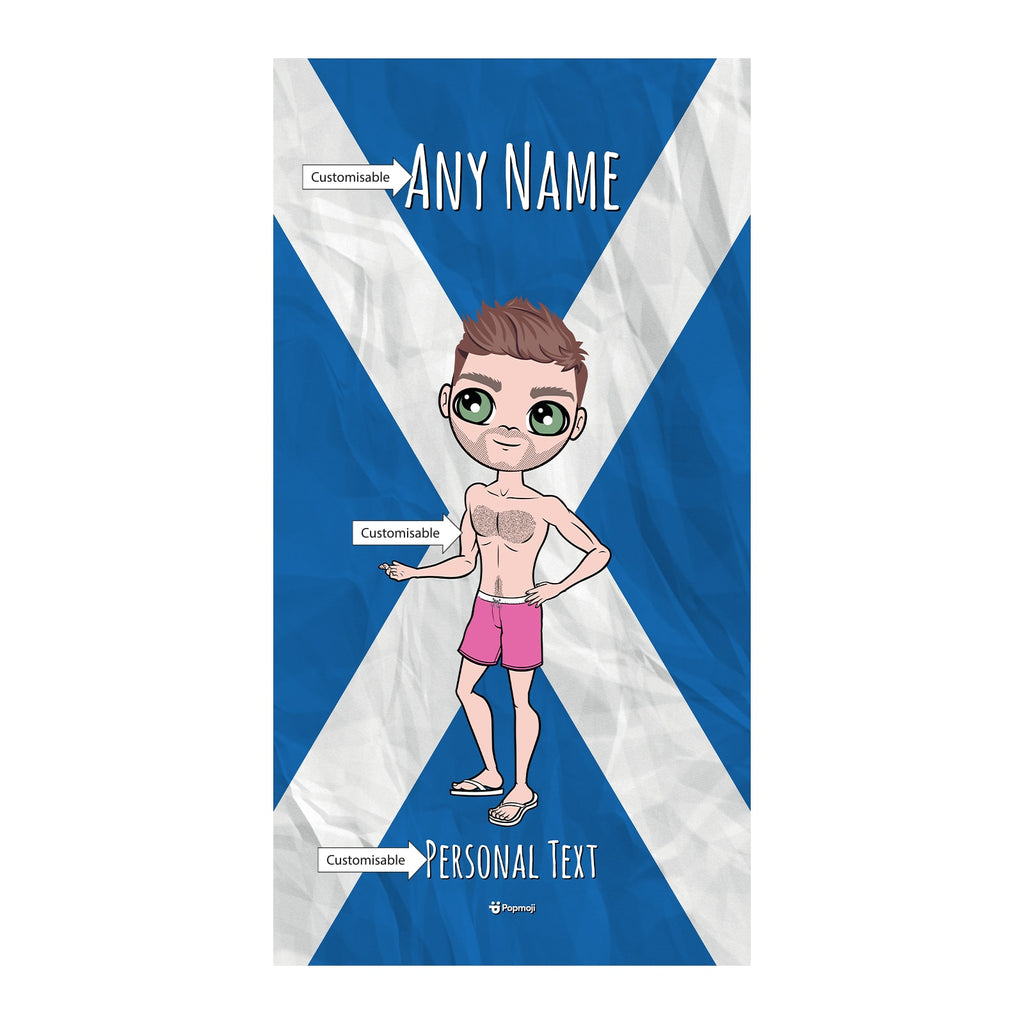 MrCB Scottish Flag Beach Towel