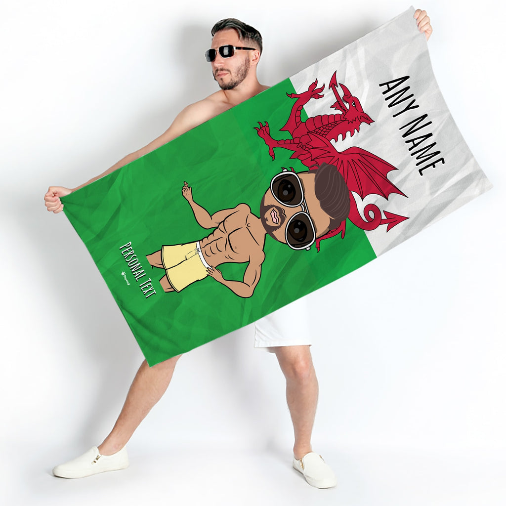 MrCB Welsh Flag Beach Towel