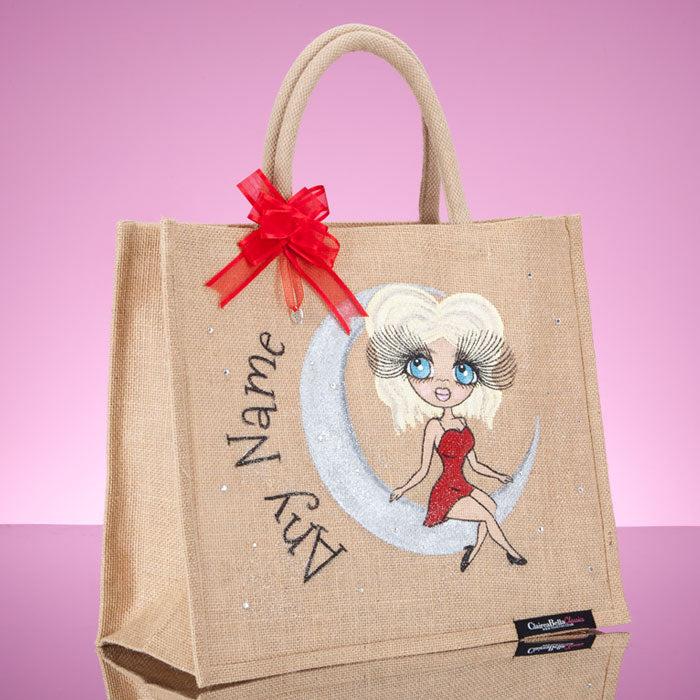ClaireaBella Large Love You To The Moon Jute Bag - Image 2