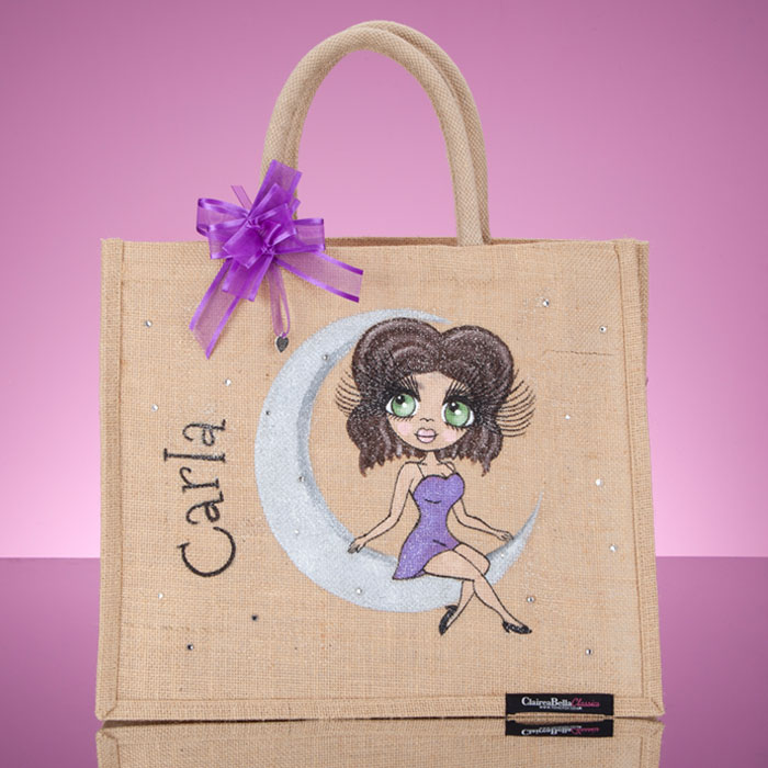 ClaireaBella Large Love You To The Moon Jute Bag - Image 6