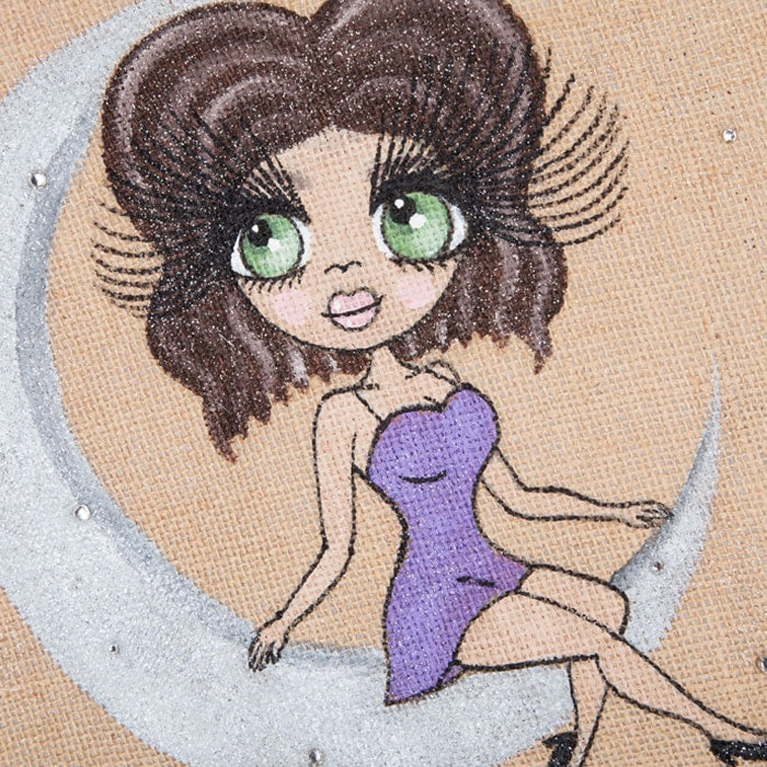 ClaireaBella Large Love You To The Moon Jute Bag - Image 4