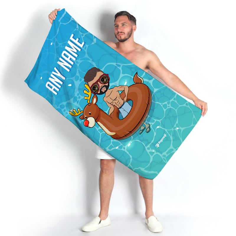 MrCB Inflatable Reindeer Beach Towel - Image 1