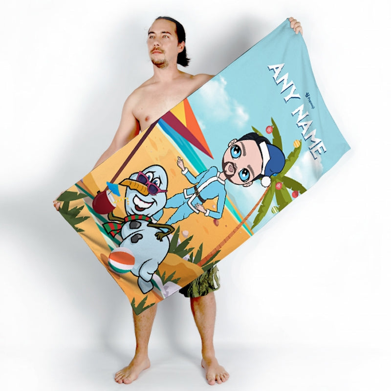 MrCB Tropical Snowman Beach Towel - Image 4