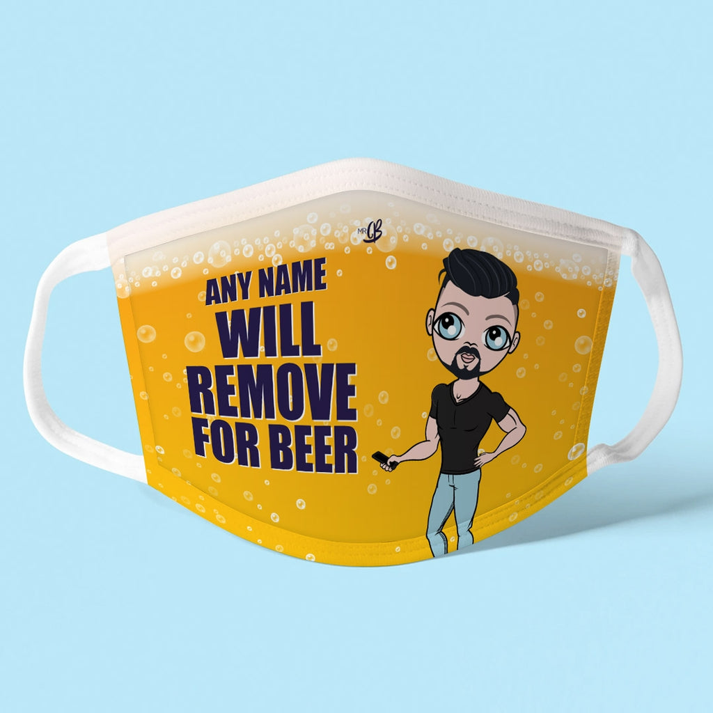 MrCB Personalised Beer Reusable Face Covering - Image 1