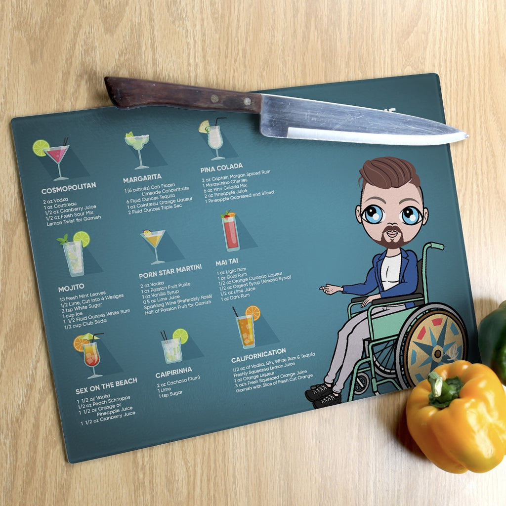 MrCB Wheelchair Glass Chopping Board - Cocktail Recipes - Image 4