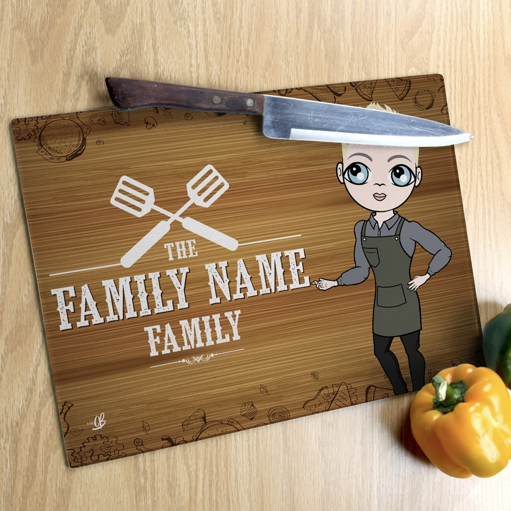 MrCB Glass Chopping Board - Family Name - Image 4