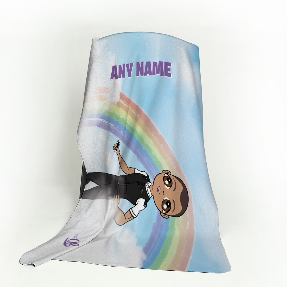 MrCB Rainbow Fleece Blanket - Image 4
