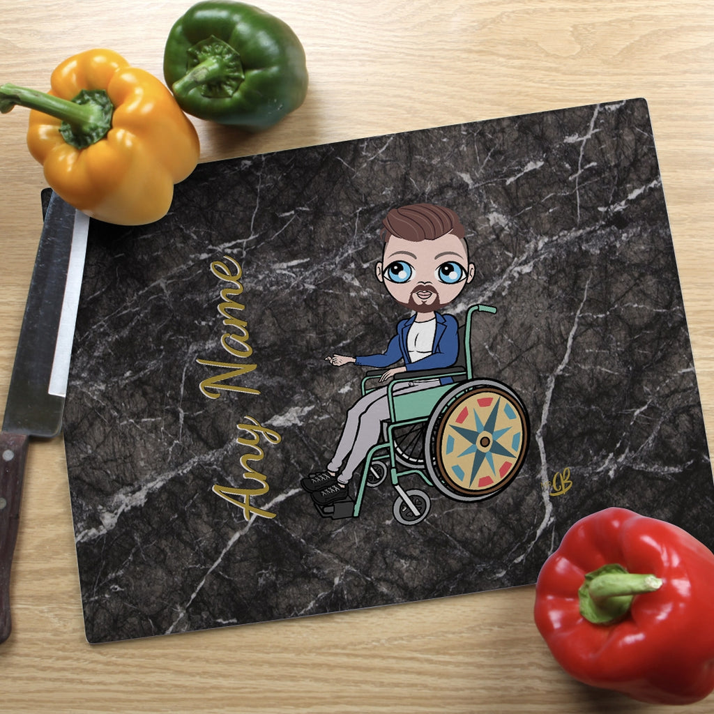 MrCB Wheelchair Glass Chopping Board - Marble Effect - Image 4