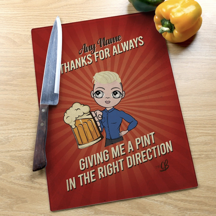 MrCB Glass Chopping Board - Pint In The Right Direction - Image 4