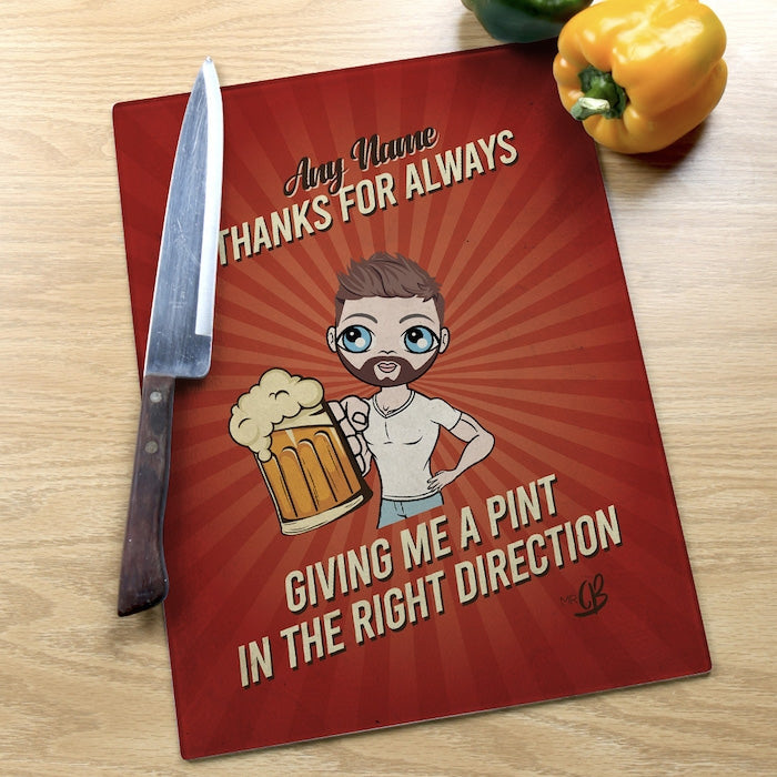 MrCB Glass Chopping Board - Pint In The Right Direction - Image 3