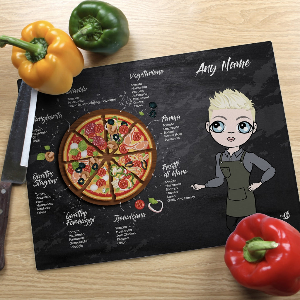 MrCB Glass Chopping Board - Pizza Selection - Image 1