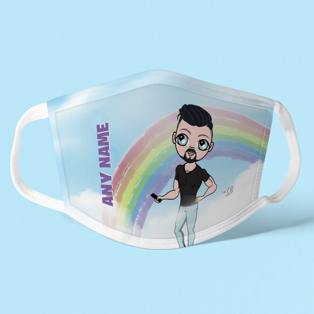 MrCB Personalised Rainbow Reusable Face Covering - Image 1