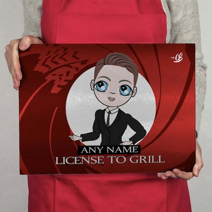MrCB Landscape Glass Chopping Board - License To Grill - Image 3