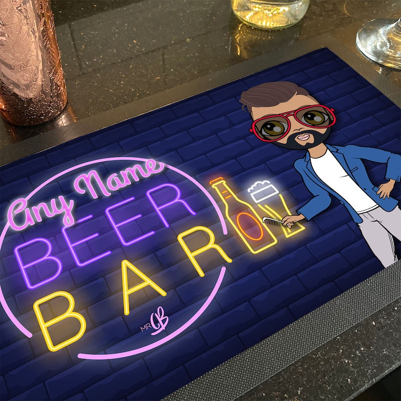 MrCB Personalised Beer Rubber Bar Runner - Image 1