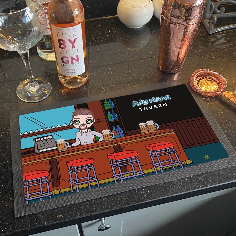 MrCB Personalised Cartoon Tavern Rubber Bar Runner - Image 1