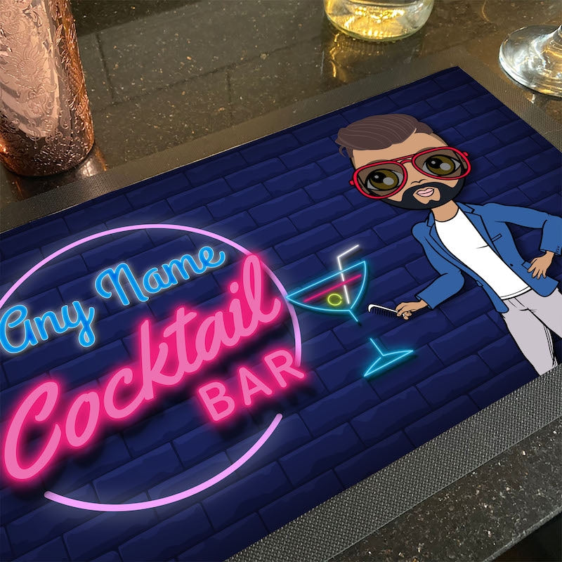 MrCB Personalised Cocktail Bar Rubber Bar Runner - Image 1