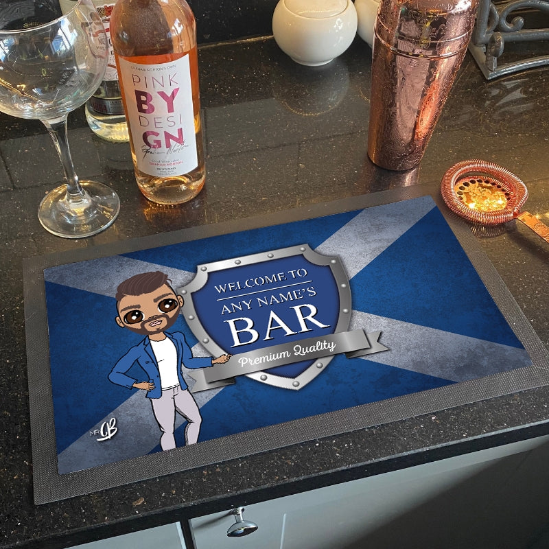 MrCB Personalised Scottish Flag Rubber Bar Runner - Image 5