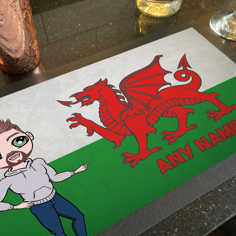 MrCB Personalised Welsh Flag Rubber Bar Runner - Image 2