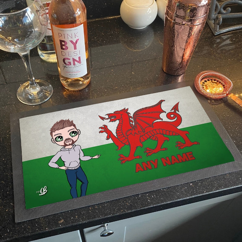 MrCB Personalised Welsh Flag Rubber Bar Runner - Image 1