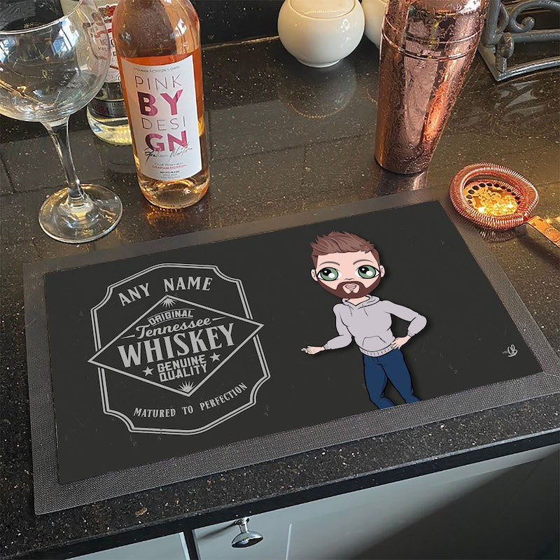 MrCB Personalised Whiskey Label Rubber Bar Runner - Image 3