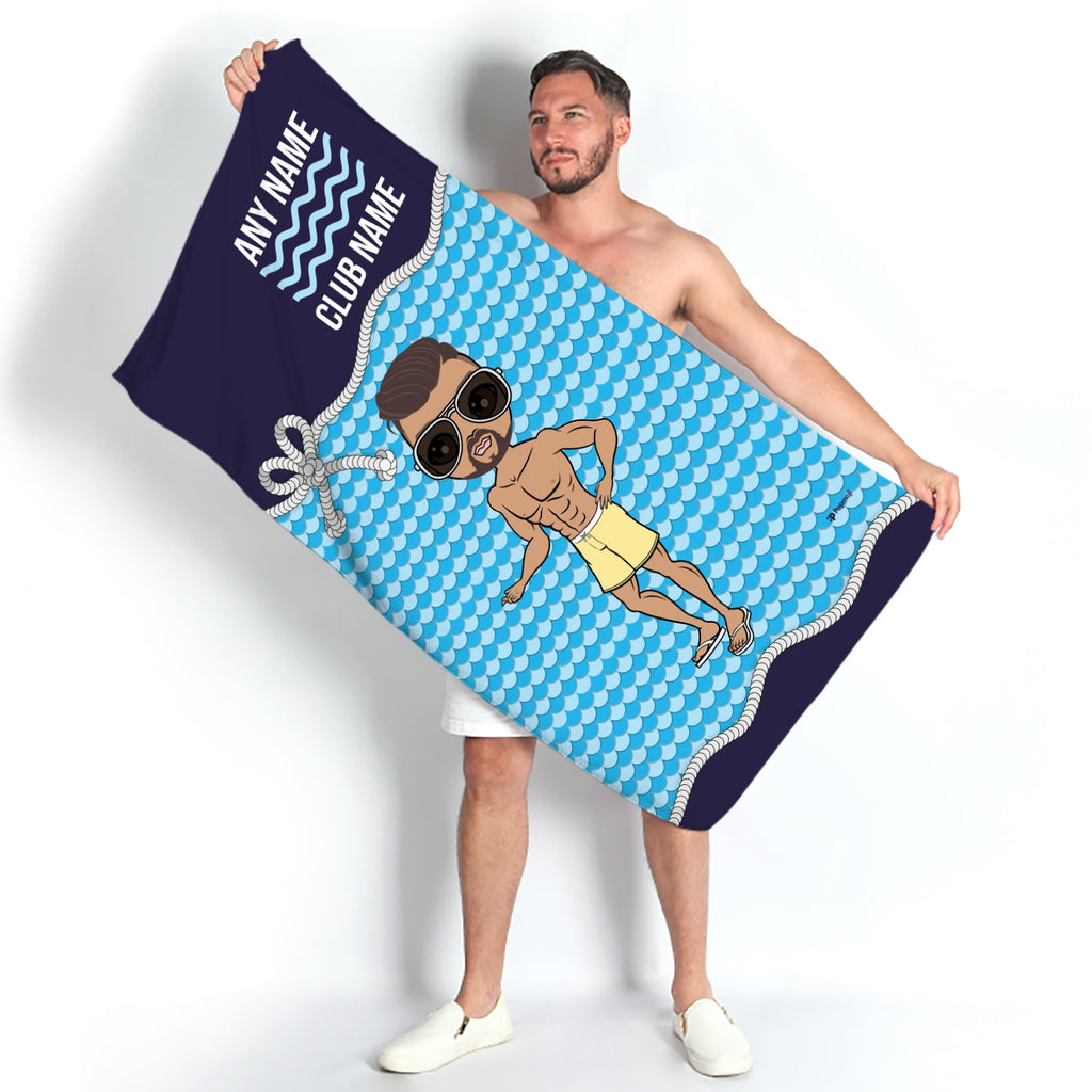 MrCB Personalised Nautical Swimming Towel - Image 1