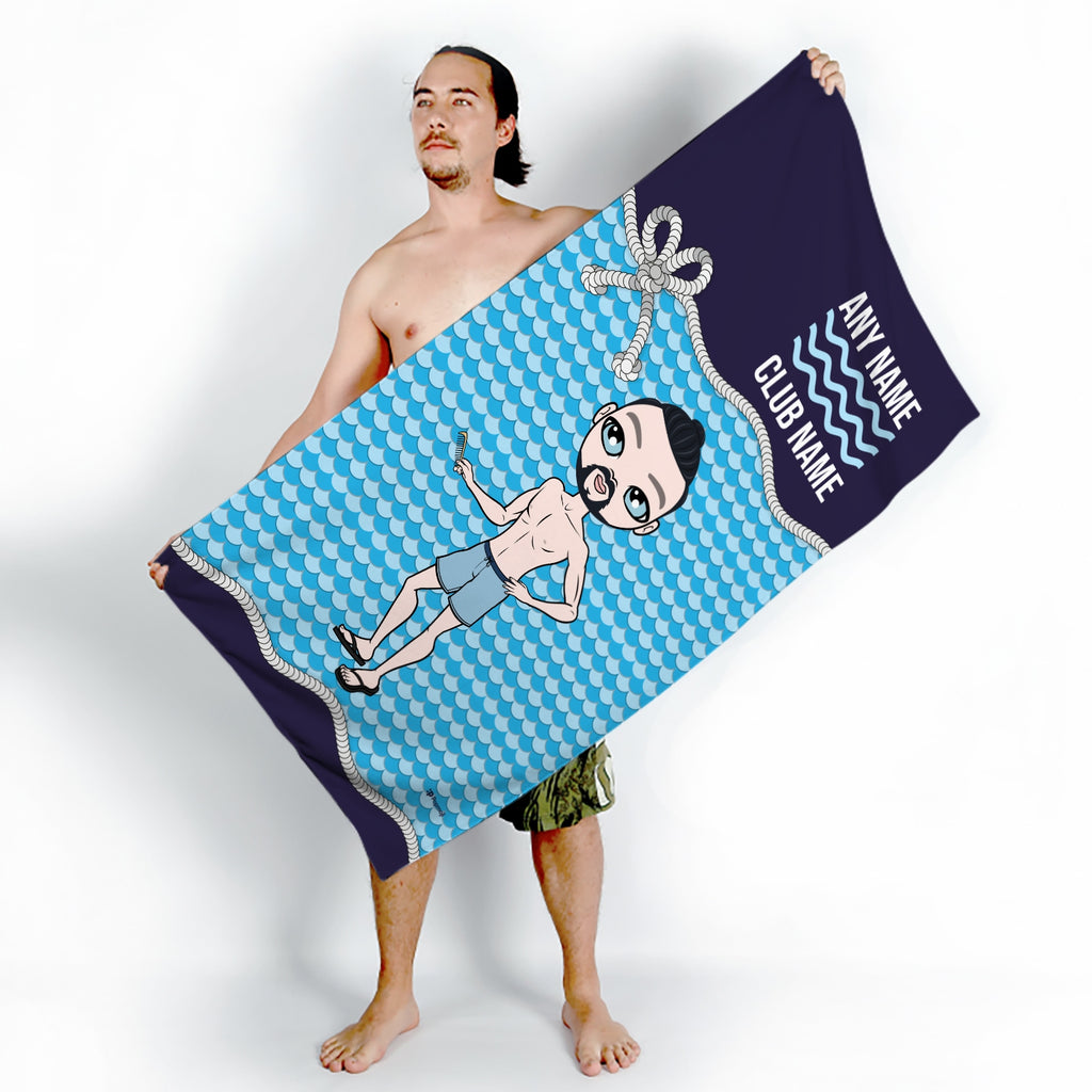 MrCB Personalised Nautical Swimming Towel - Image 2