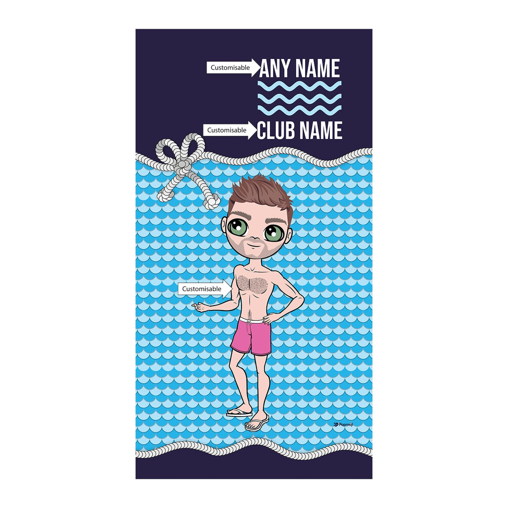 MrCB Personalised Nautical Swimming Towel - Image 4
