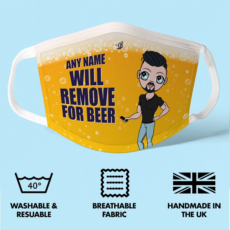 MrCB Personalised Beer Reusable Face Covering - Image 3