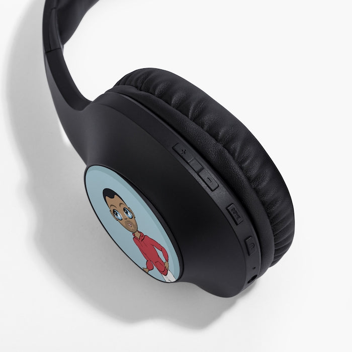 MrCB Blue Personalised Wireless Headphones - Image 3