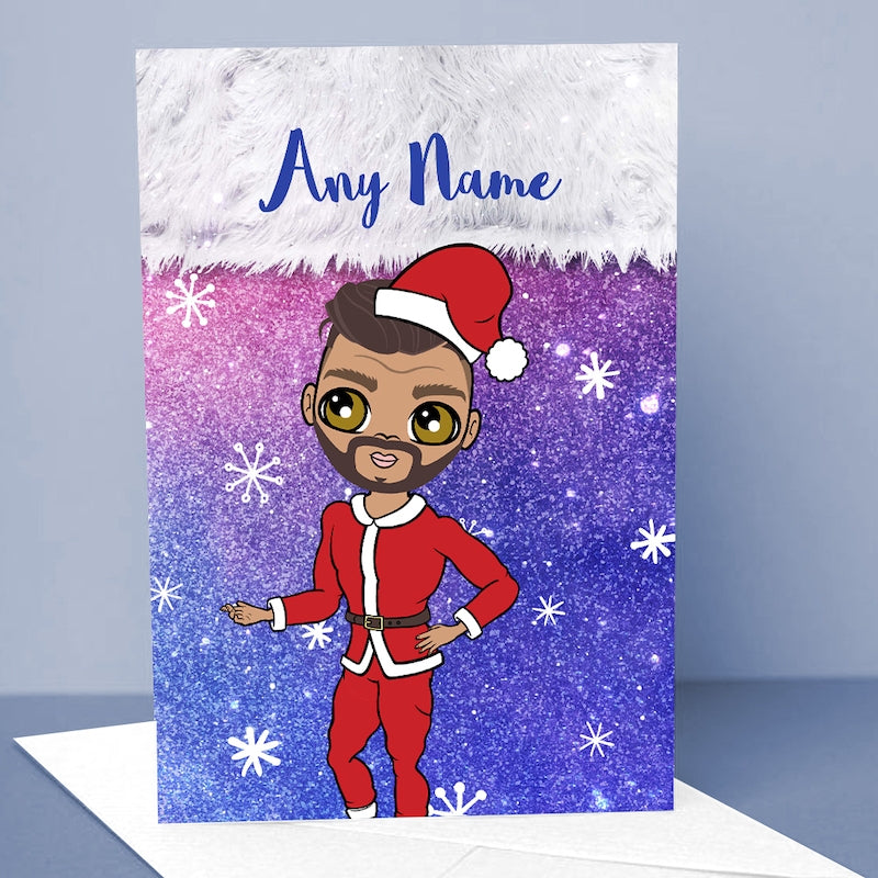 MrCB Galaxy Glitter Stocking Christmas Card - Image 4