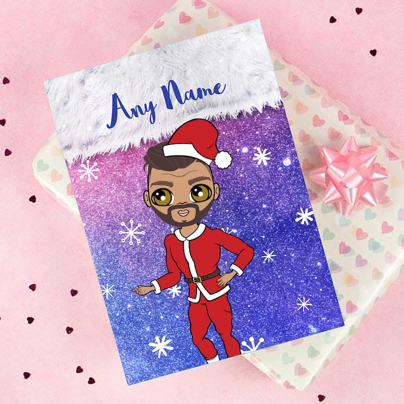 MrCB Galaxy Glitter Stocking Christmas Card - Image 3