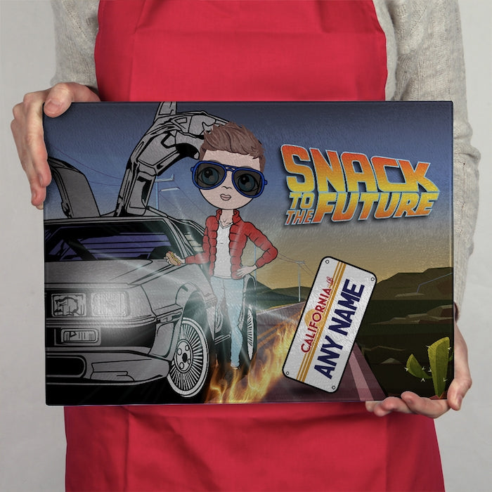 MrCB Glass Chopping Board - Snack To The Future - Image 2