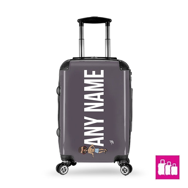 MrCB Grey Bold Name Suitcase - Image 1