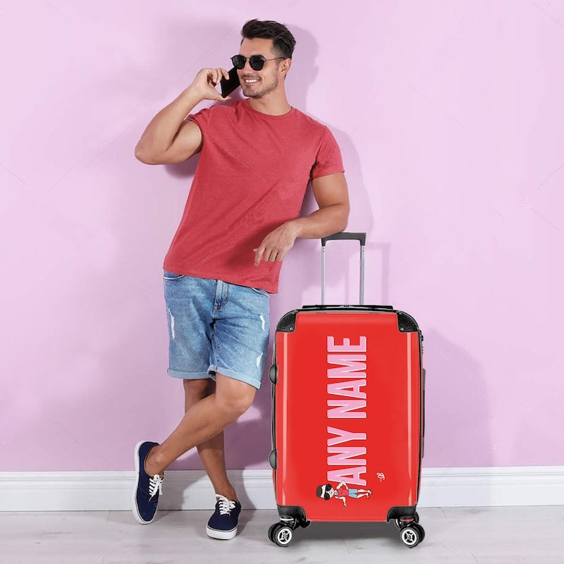 MrCB Red Bold Name Suitcase - Image 2