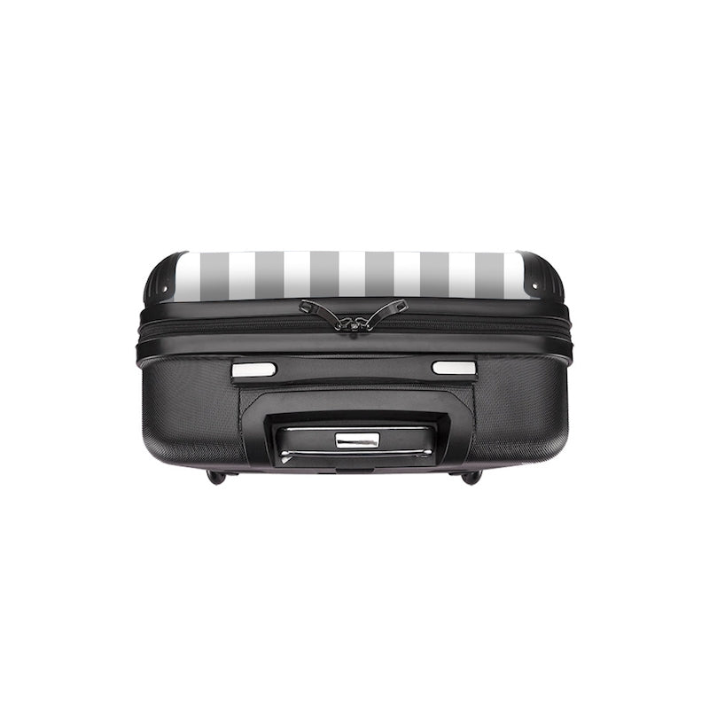 MrCB Personalised Grey Stripe Suitcase - Image 4