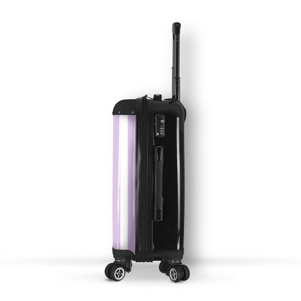 MrCB Personalised Lilac Stripe Suitcase - Image 3