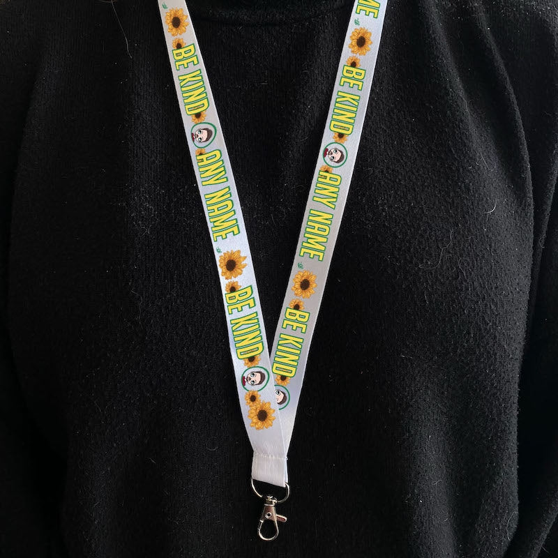 MrCB Personalised Sunflowers Lanyard With Safety Release - Image 2
