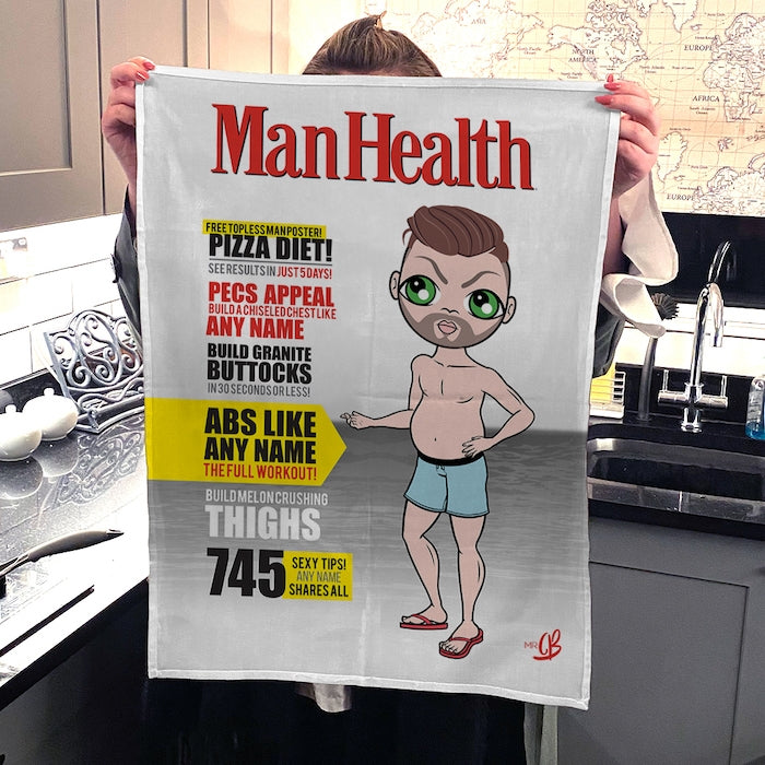 MrCB Personalised Man's Health Tea Towel - Image 1