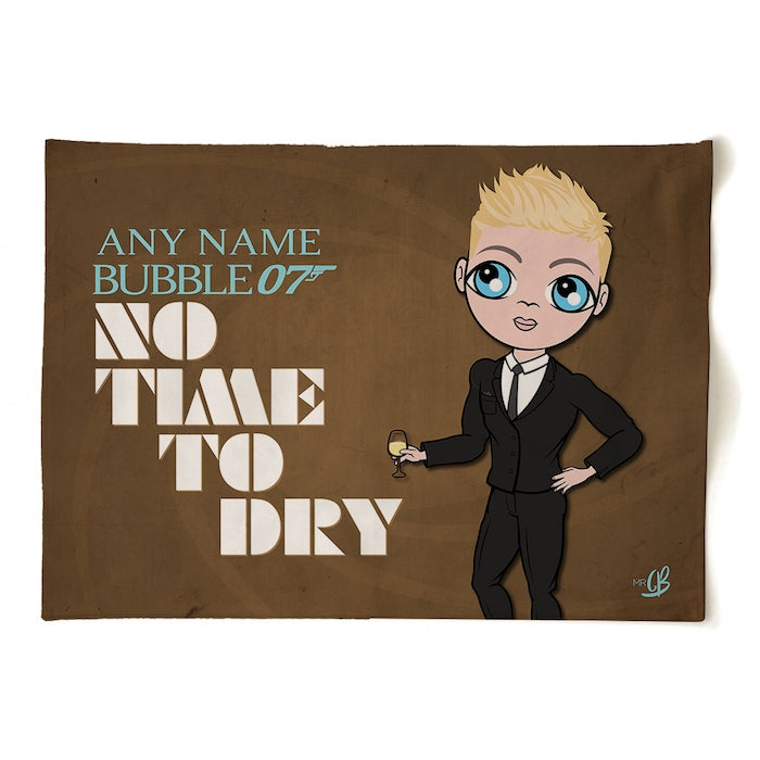 MrCB Personalised No Time To Dry Tea Towel - Image 1