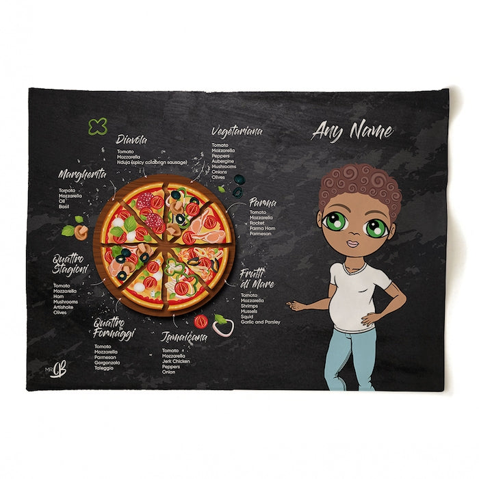 MrCB Personalised Pizza Selection Tea Towel - Image 1