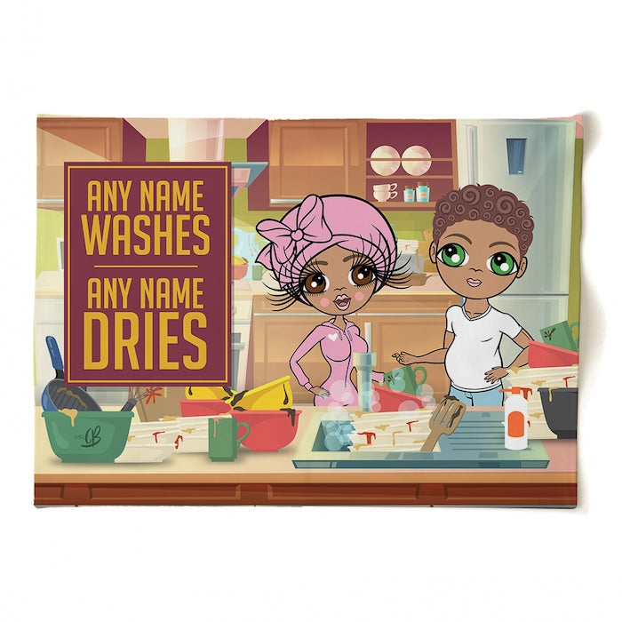 MrCB Personalised You Wash, I'll Dry Tea Towel - Image 4