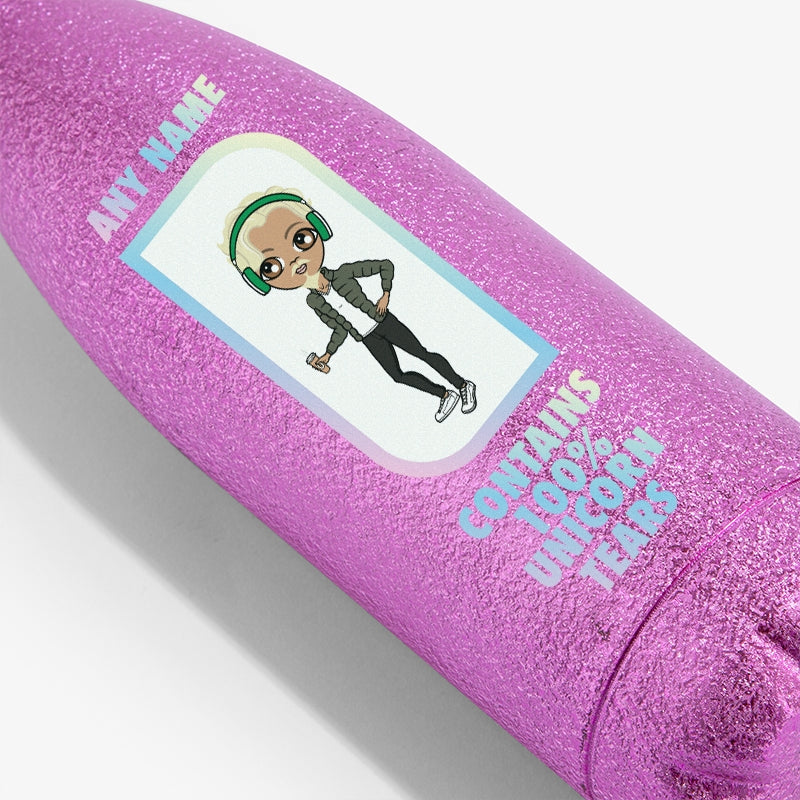MrCB Pink Glitter Water Bottle Unicorn Tears - Image 2