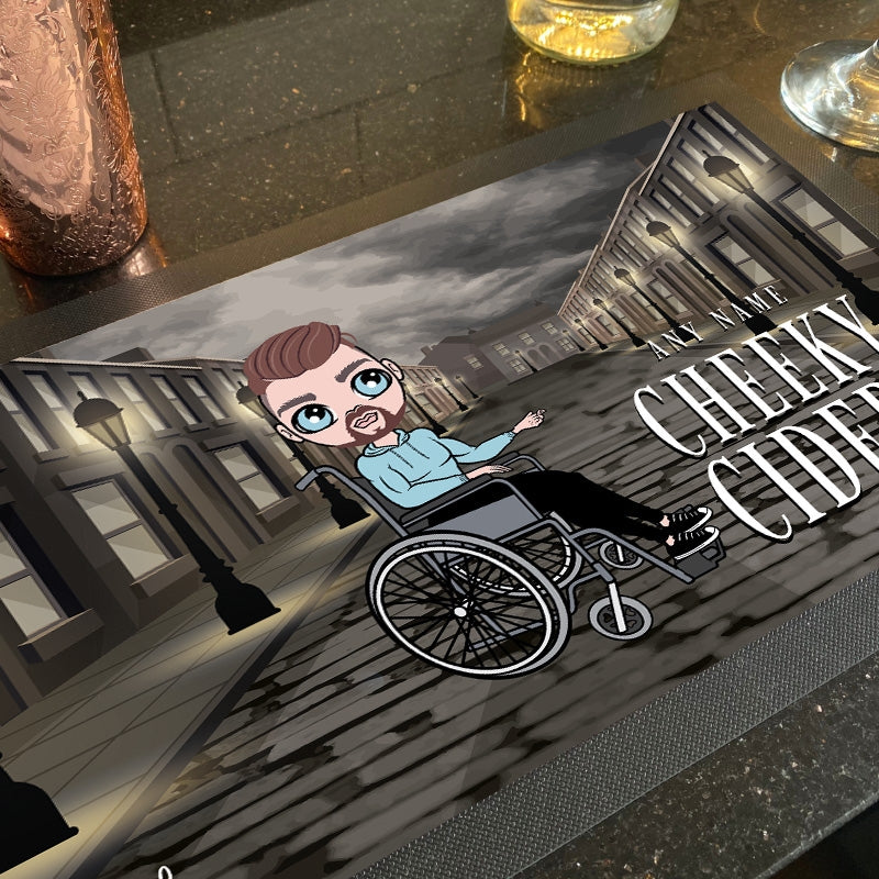 MrCB Wheelchair Personalised Cheeky Ciders Rubber Bar Runner - Image 2