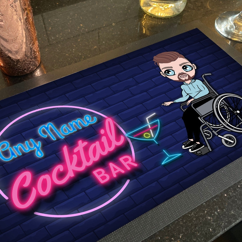 MrCB Wheelchair Personalised Cocktail Bar Rubber Bar Runner - Image 2