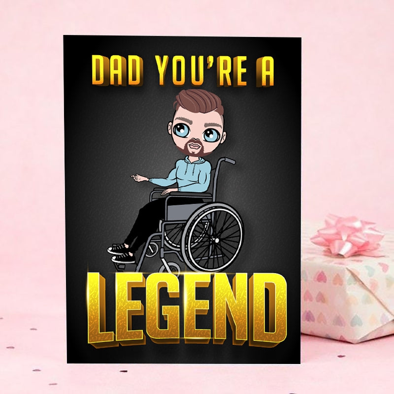 MrCB Wheelchair Dad You're A Legend Card - Image 3