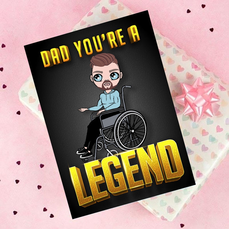MrCB Wheelchair Dad You're A Legend Card - Image 2