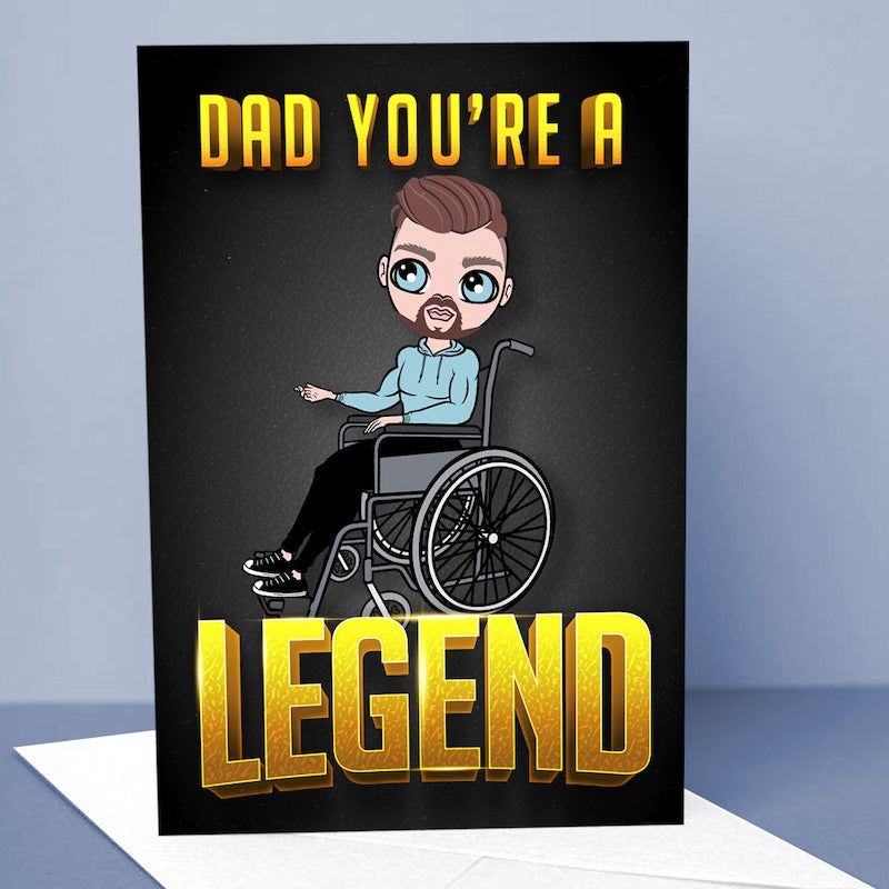 MrCB Wheelchair Dad You're A Legend Card - Image 1