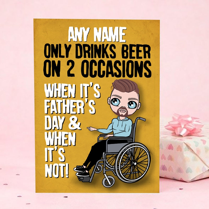 MrCB Wheelchair Beer On 2 Occasions Card - Image 3