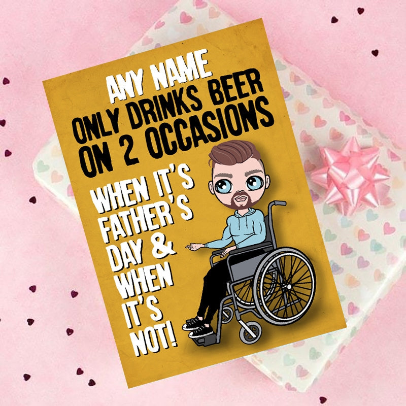 MrCB Wheelchair Beer On 2 Occasions Card - Image 2